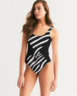 Maillot de bain une pièce graphique Zebra pour femme