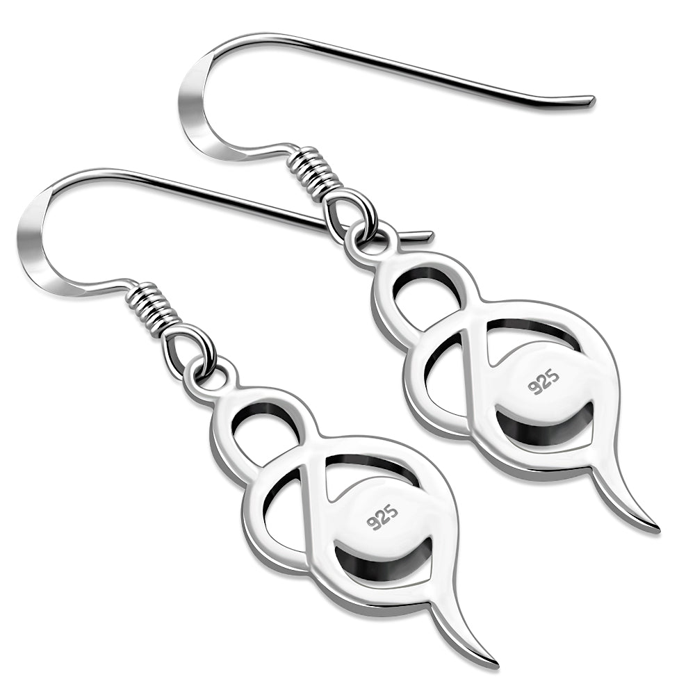 Boucles d'oreilles en argent et coquillage d'ormeau