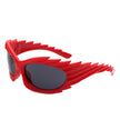 Nightgle - Lunettes de soleil de mode rectangulaires enveloppantes à pointes ovales de sport