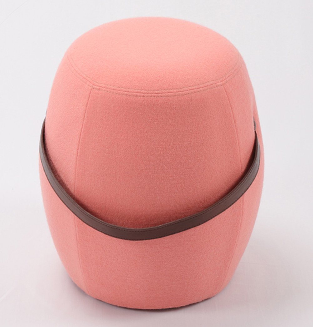 Pouf/tabouret fait main Kiley - Rose