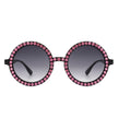 Dreamwey - Round Fashion Rhinestone Circle Oversize Women Sunglasses