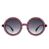 Dreamwey - Round Fashion Rhinestone Circle Oversize Women Sunglasses