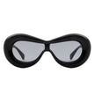 Argo - Oversized Y2K Inflated Frame One Piece Lens Sunglasses