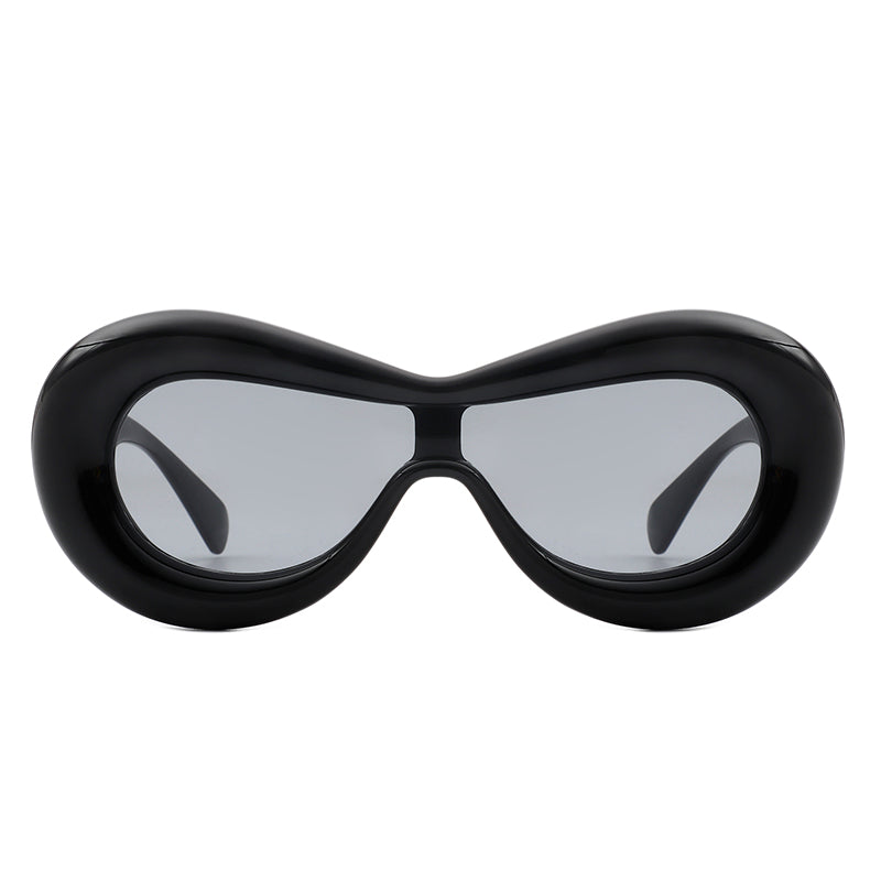 Argo - Oversized Y2K Inflated Frame One Piece Lens Sunglasses