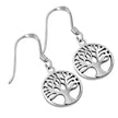 Boucles d'oreilles en argent petit arbre de vie