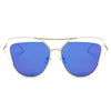 Galveston - Women's Brow Bar Mirrored Lens Cat Eye Sunglasses