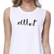 Zombie Evolution Womens White Crop Top