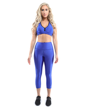 Ensemble de vêtements de sport Firenze - Leggings et soutien-gorge de sport - Bleu [FABRIQUÉ EN ITALIE]