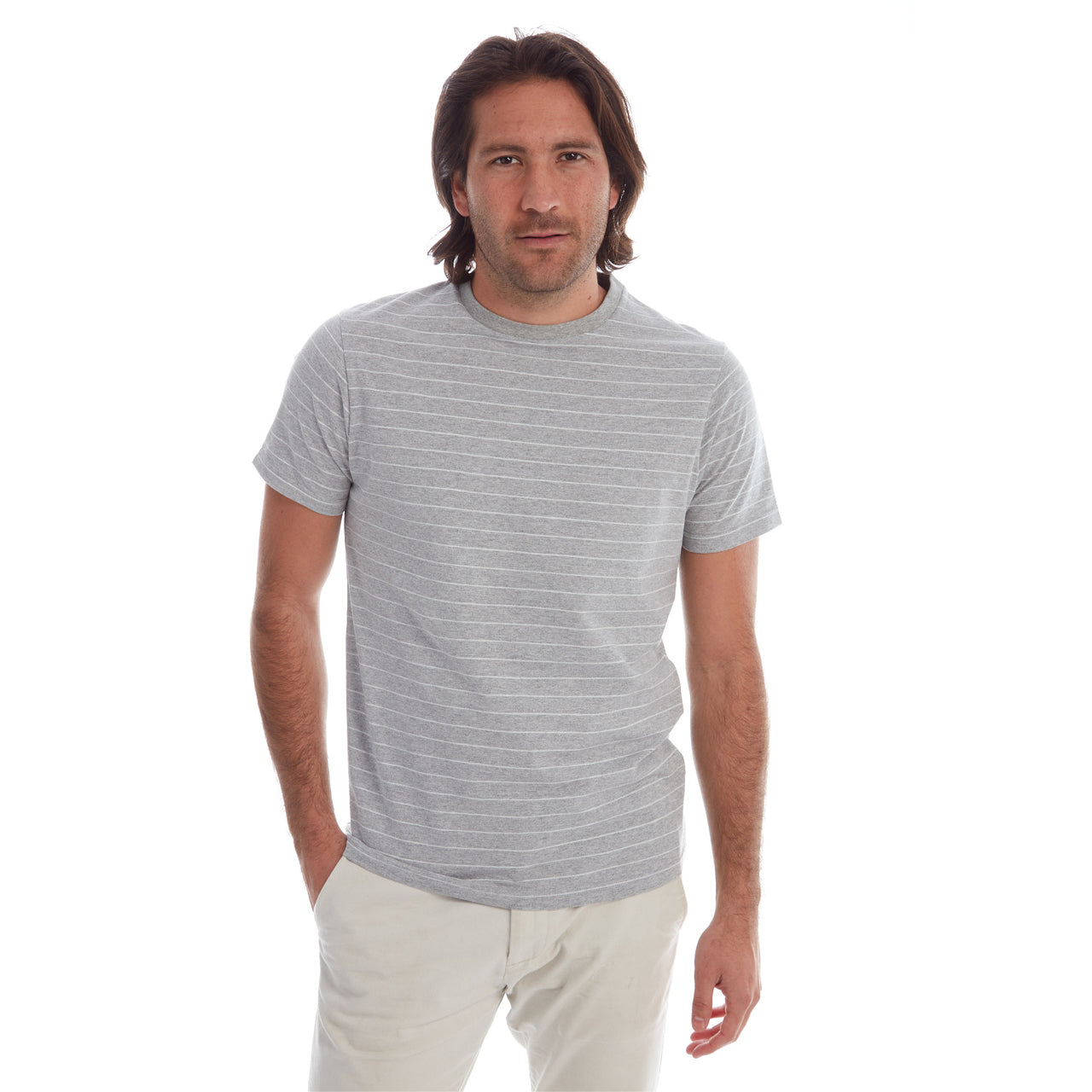 T-shirt rayé en jacquard Nate