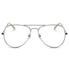 ENID - Trendy Aviator Clear Glasses Lens Sun Glasses