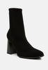 Candid High Ankle Flared Block Heel Boots