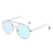 EUREKA | Unisex Round Tinted Lens Aviator Clear Glasses Balled Sunglasses