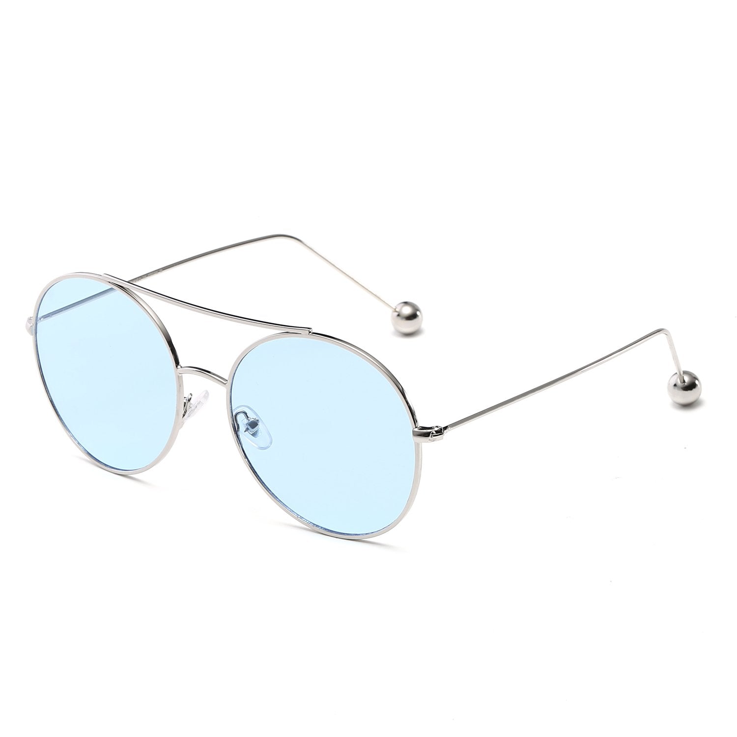 EUREKA | Unisex Round Tinted Lens Aviator Clear Glasses Balled Sunglasses