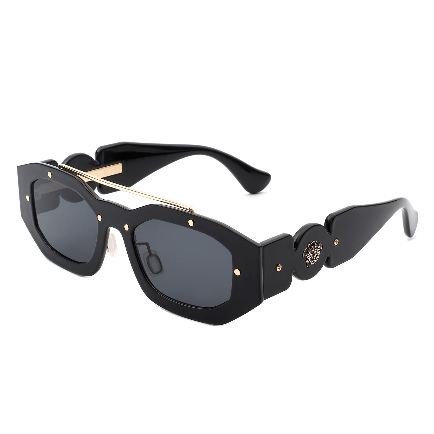 Xanadusk- Geometric Retro Irregular Brow-Bar Square Fashion Sunglasses