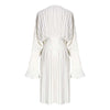 Sakiya Pleated Long Sleeve Shirt Dress - White