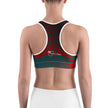 Women's Moisture Wicking Nadine Sports Bra (White & Black Piping)