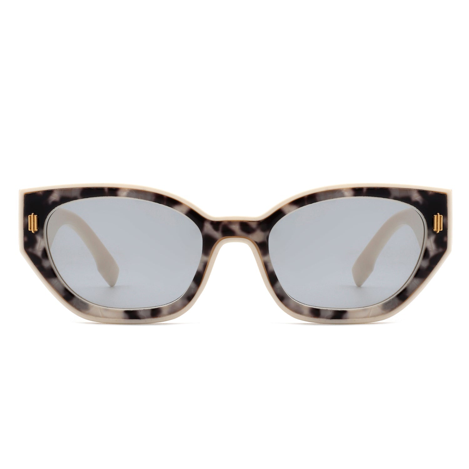 Dawnmist - Geometric Retro Round Irregular Narrow Cat Eye Sunglasses