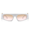 Starisle - Rectangle Chic Oval Lens Chunky Slim Fashion Sunglasses