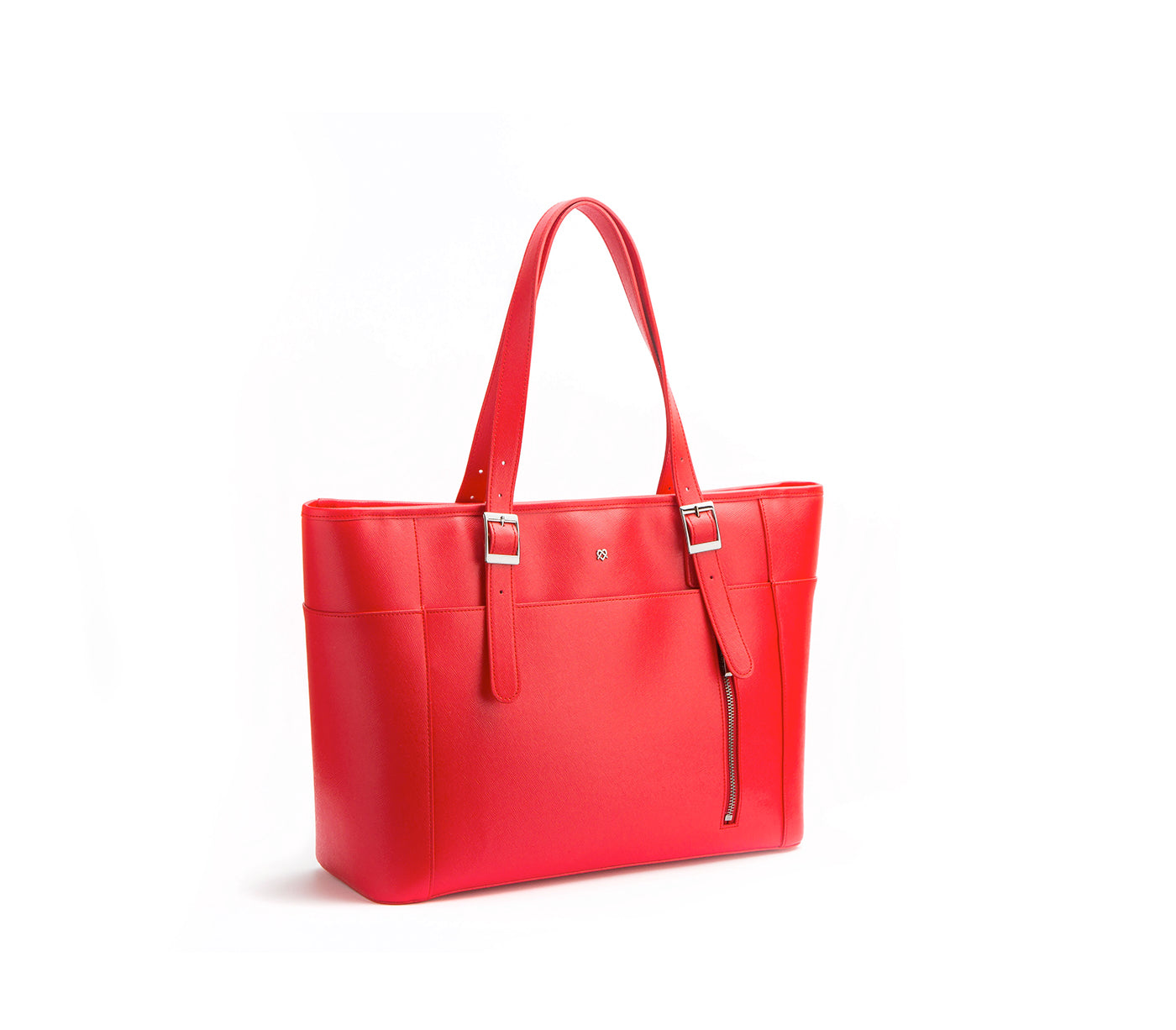 Miley - Sac pour ordinateur portable en cuir végétalien rouge