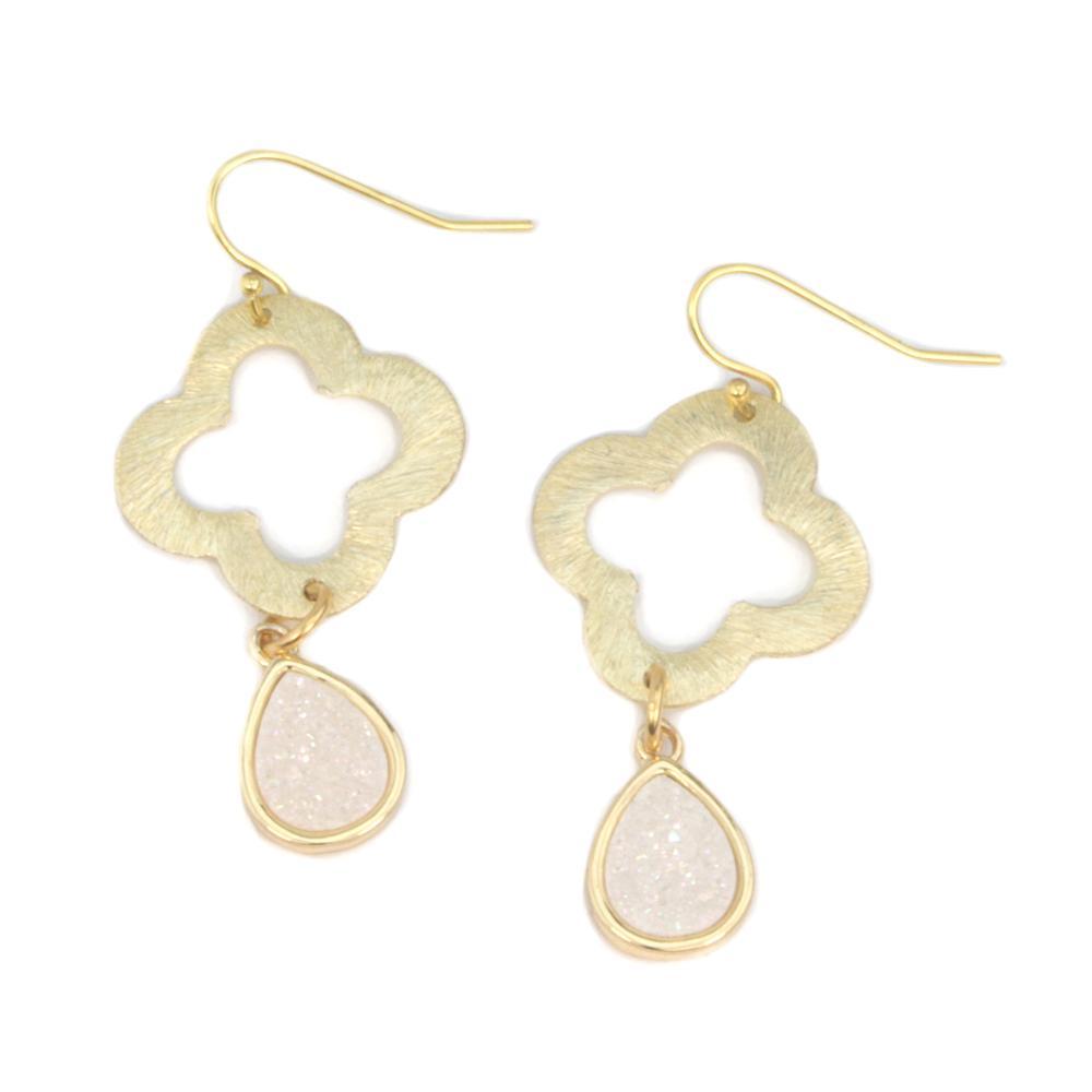 Boucles d'oreilles Druzy porte-bonheur