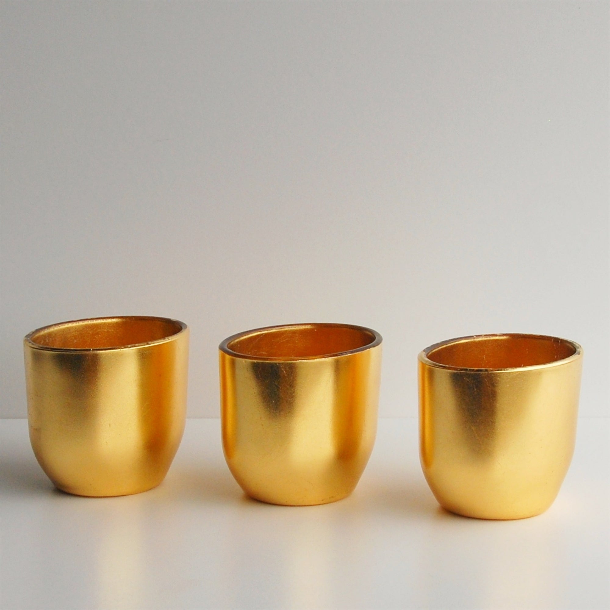 Ensemble GILT/3 vases ovales dorés