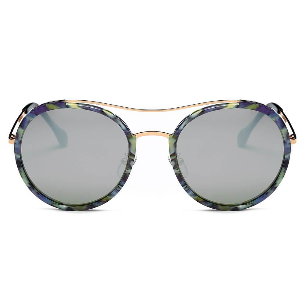 EMPORIA | Retro Polarized Lens Circle Round Sunglasses