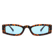 Starzest - Rectangle Slim Retro Tinted Square Vintage Narrow Sunglasses