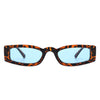 Starzest - Rectangle Slim Retro Tinted Square Vintage Narrow Sunglasses