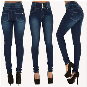 Denim Stretch Pencil Jeans Pants