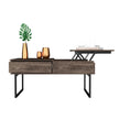 Lift Top Coffee Table With Drawer Vezu- Dark Walnut Vezu.