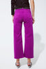 Cropped Wide Leg Jeans in Violet 3/4 Length