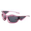 Pollich - Futuristic Rectangle Geometric Chunky Square Fashion Sunglasses