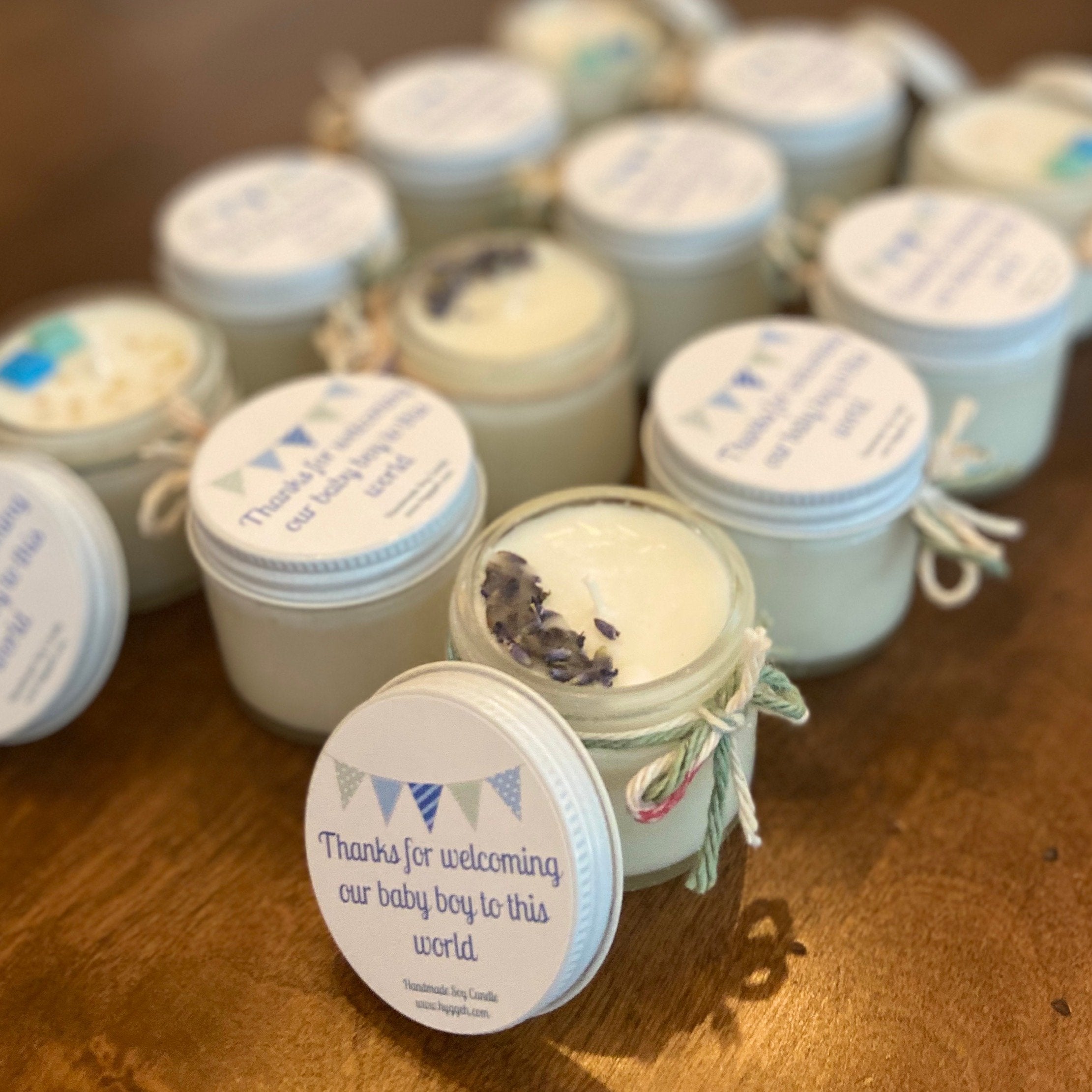 Baby Shower Giveaway Candle