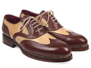 Paul Parkman Triple semelle en cuir Goodyear Welted Wingtip Brogues (ID#095BEJ)