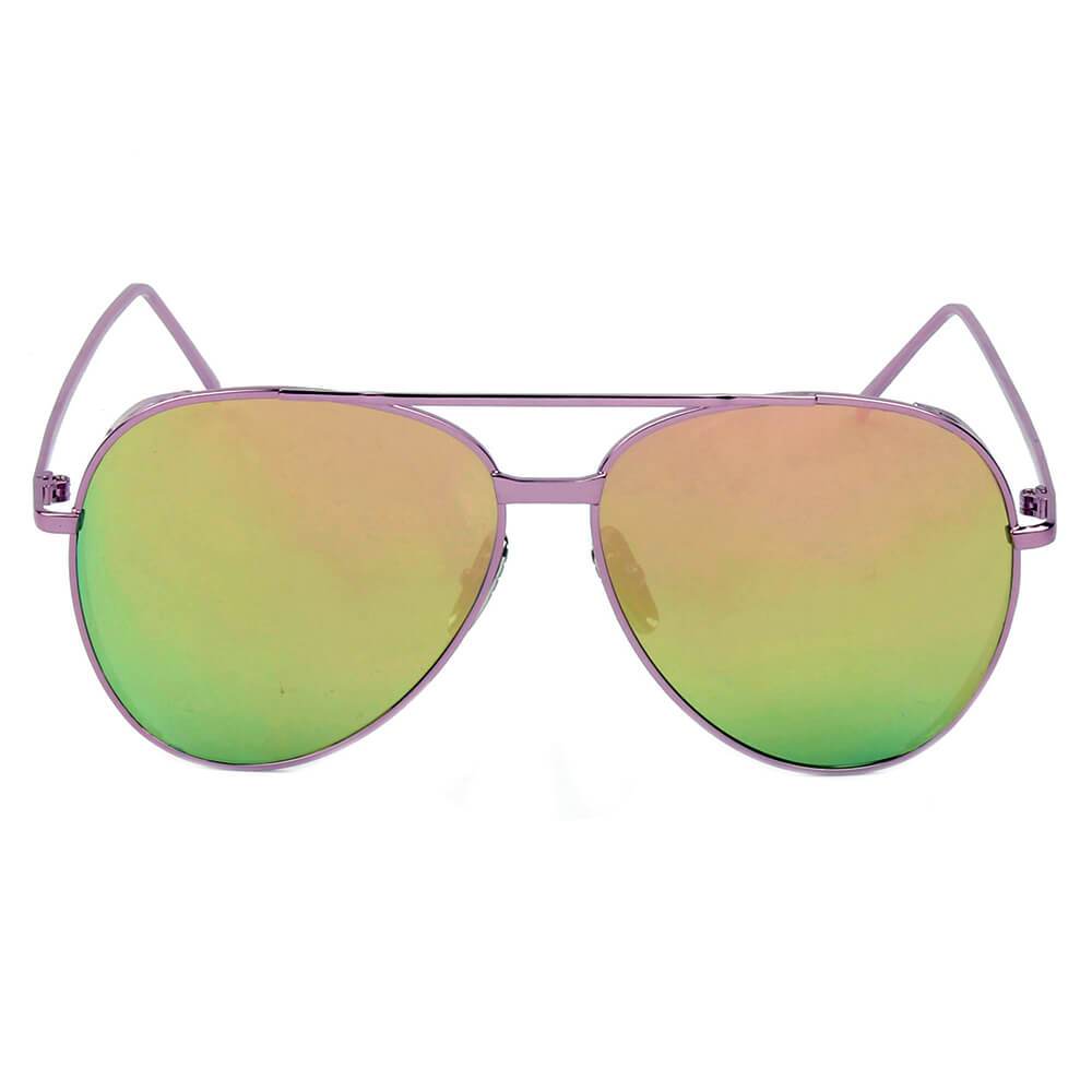 DELAN | Premium Mirrored Lens Oversize Aviator Sunglasses