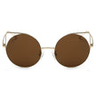 Dublin- Women Mirrored Lens Round Cat Eye Sunglasses