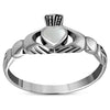 Mother of Pearl Irish Claddagh Silver Ring