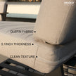 HIGOLD Emoti Aluminum Teak Patio Single Sofa - Series 6977