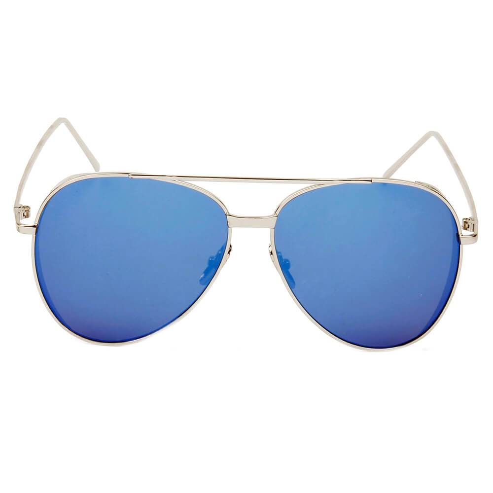 DELAN | Premium Mirrored Lens Oversize Aviator Sunglasses