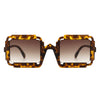 Luminite - Square Retro Irregular Frame Futuristic Fashion Tinted Sunglasses