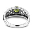 Peridot Stone Celtic Knot Silver Ring