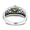 Peridot Stone Celtic Knot Silver Ring