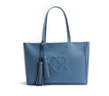 Tippi - Blue Vegan Leather Tote Bag