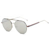 ERIE - Modern Teardrop Aviator Flat Mirrored Flat Lens Sunglasses