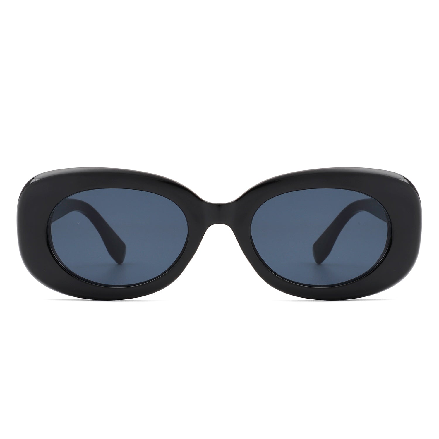 Nighting - Oval Retro 90s Round Narrow Vintage Sunglasses