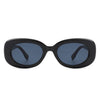 Nighting - Oval Retro 90s Round Narrow Vintage Sunglasses