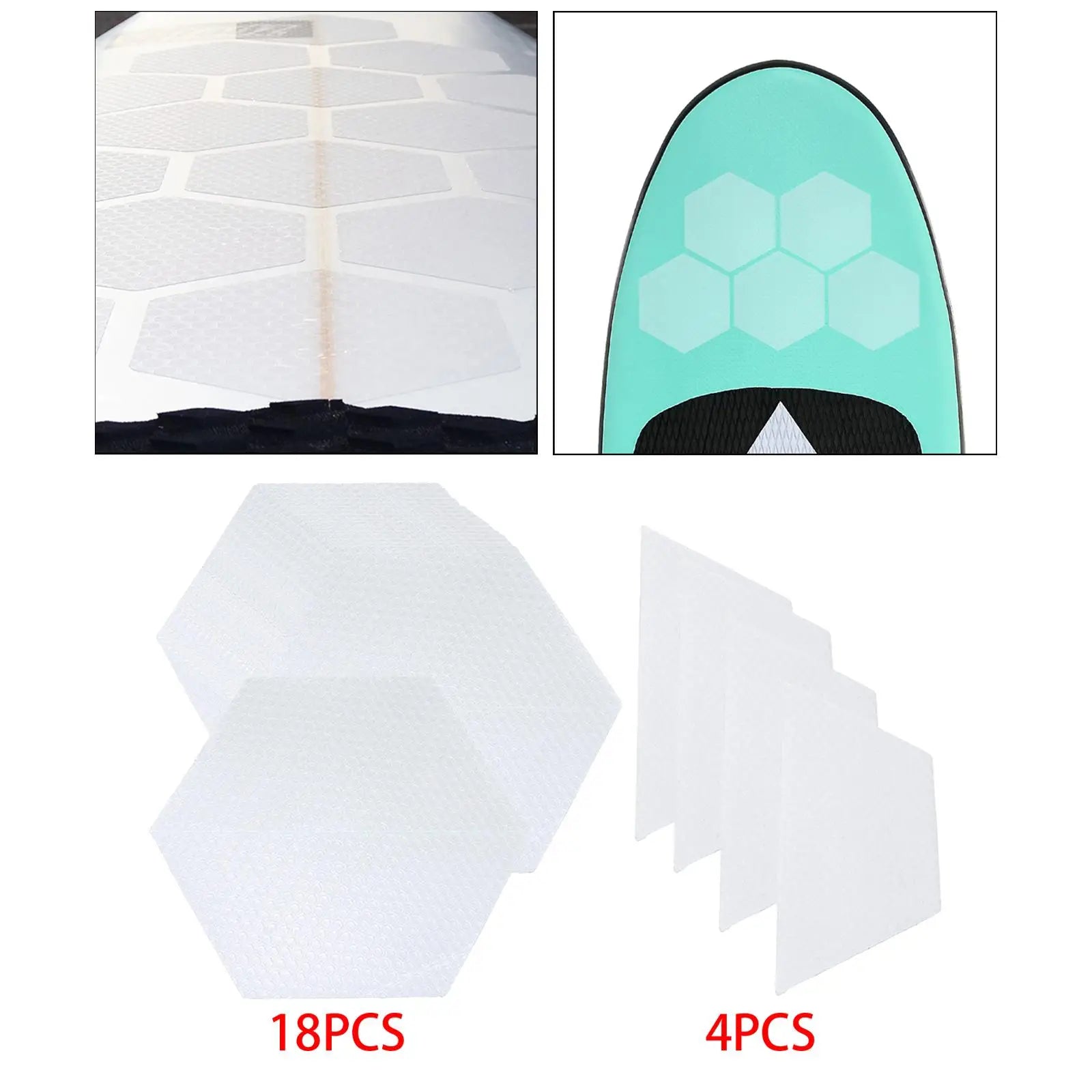 Coussinets de traction pour planche de surf hexagonale