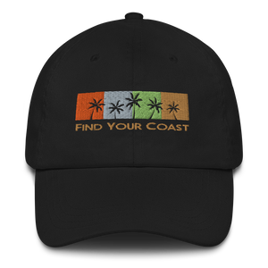 Find Your Coast Palm Season Unstructured Sport Hat (Black, Navy, Camo)