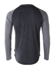 ZIMEGO Mens Athletic Fit Baseball Retro Contrast Long Sleeve Raglan T-Shirt