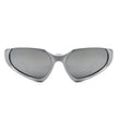 Dazzling - Rectangle Retro Fashion Wrap Around Sunglasses